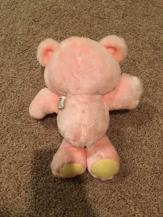 vintage playskool Nosy Bear.  Pink And Yellow With Stars And Butterflies In Nose. 3