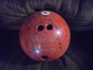 Vintage Brunswick Contender Rubber Bowling Ball Rare 13 Lbs