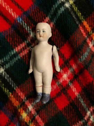 Vintage Bisque Penny Doll,  Made In Germany,  4 " Doll,  Collectible Figurine