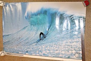 Vintage Hurley International Braden Dias Banzai Pipeline Surfer Wave Poster
