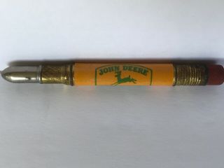 Vintage John Deere Bullet Pencil Quality Farm Equipment F.  E.  Mahon Bad Axe Mich