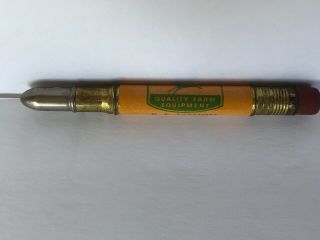 Vintage John Deere Bullet Pencil Quality Farm Equipment F.  E.  Mahon Bad Axe Mich 2