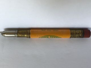 Vintage John Deere Bullet Pencil Quality Farm Equipment F.  E.  Mahon Bad Axe Mich 4