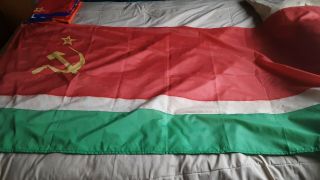 Vintage Nos Cold War Era Lithuania Ssr Soviet Flag