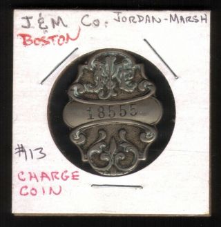 Jm Co Jordan Marsh Vintage Metal Charge Coin (some Corrosion)