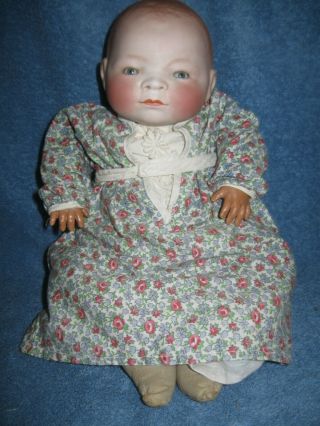 Antique Bisque Bye Lo Baby Doll Grace Putnam 14in German Celluloid Hands Lqqk