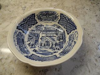 Vintage Fair Winds Blue By Alfred Meakin 6 - 3/8 " Coupe Cereal Bowl Canton Scene