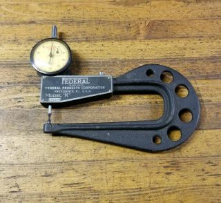 Rare VINTAGE Federal Dial Indicator Model K • Antique Machinist Measuring Tools☆ 3