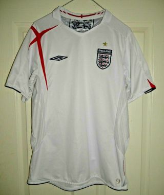 Vintage England Home Football Shirt 10 - 11 Umbro Mens Medium Rare E725