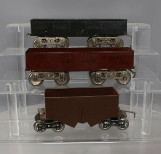 Lionel Std.  Gauge Vintage Tinplate Freight Cars: 12,  12,  116 [3]