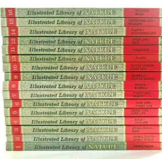 Illustrated Library Of Nature Books Vintage 1971 Set Of 16