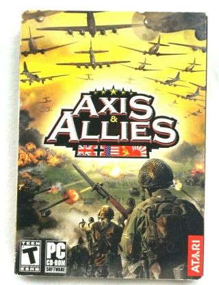 Axis & Allies Wwii Atari Pc Game Timegate Rare Vintage Cd - Rom War Complete