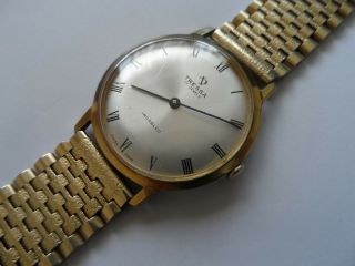 Vintage Tressa 17 Jewels Gold Plated Swiss Made Men ' s Watch.  Not. 3