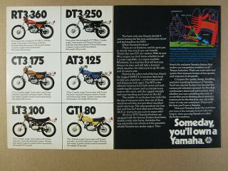 1973 Yamaha Rt3 Dt3 Ct3 At3 Lt3 Gti Enduro Motorcycles Vintage Print Ad