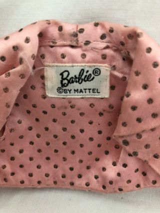 Vintage Barbie Doll Fashion Outfit TAGGED Pink SATIN Glitter PAK BOLERO & HAT 2