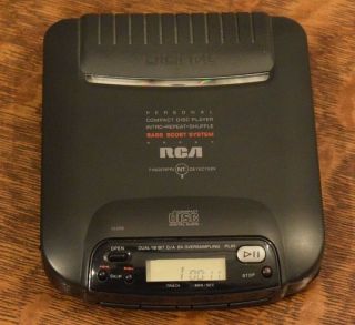 Rca Personal Cd Player Fingerprint Detection Rp - 7902a Black Vintage Compact Disc