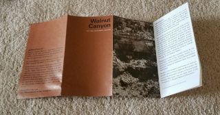 Walnut Canyon National Monument Brochure Vintage Ex Arizona 1970 
