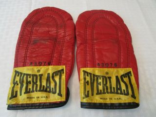 Vintage Everlast Leather Weighted Training Gloves Speed Bag Sparring 43076