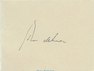 John Dehner : Actor Vintage Signed Album Page