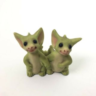 Whimsical World Of Pocket Dragons Best Friends Porcelain Figurine 1999 Vintage