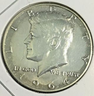 Vintage 1964 United States Kennedy Silver Half Dollar Xf - Au