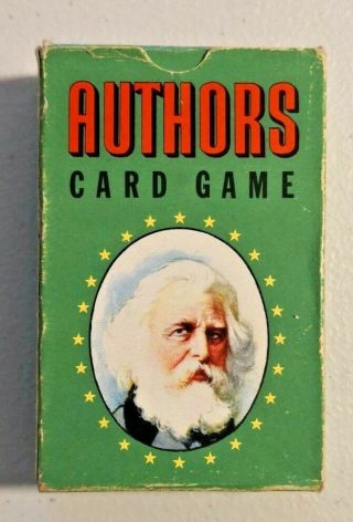 Vintage " Authors " Card Game (complete) - Whitman