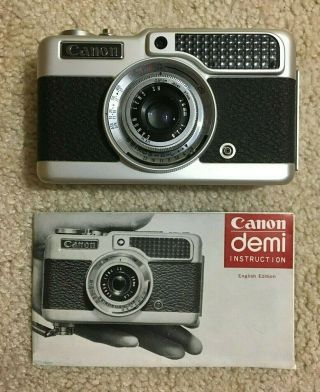 Vintage Canon Demi Camera - Lens Sh 28mm 1:2.  8 - Sn 746490 -