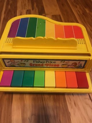 1986 Vintage Fisher Price Musical Grand Piano Toy