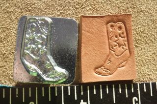 Leather Tools/ Vintage Craftool Usa 2d/3d 1 " Stamp 8471 Cowboy Boot
