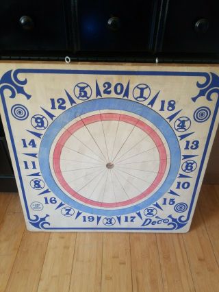 Vintage Deco Baseball Dart Board.  Double Sided.  Has Been.