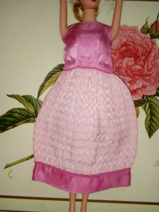 Vintage Sears Exclusive Francie 1295 Prom Pinks Dress Rare 1967 Pink Piping