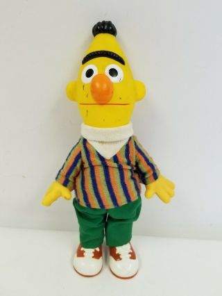 Vintage Sesame Street Bert Applause Hard Plastic Doll Muppet 10 "