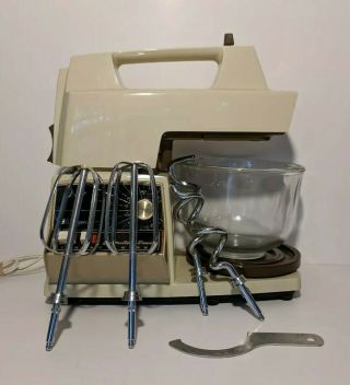 Vintage Oster Regency Kitchen Center Mixing Set With Bowl & Mixing Utensils