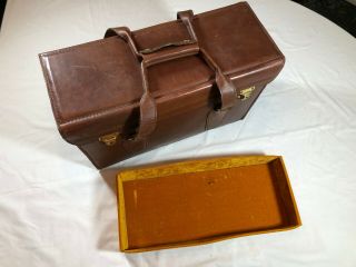 Vintage Homa Top Grain Leather Camera Carry Bag Konica Nicon Cannon