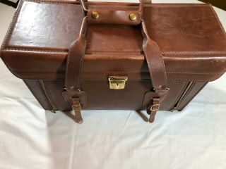 Vintage Homa Top Grain Leather Camera Carry Bag Konica Nicon Cannon 5