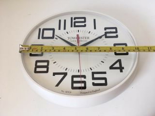 Vintage Retro Oval Mid Century 60s 70s Wall Clock Towchester Cream Black MCM 5