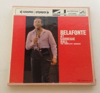 Harry Belafonte At Carnegie Hall Jazz 4 Track Fto 7.  5 Vintage Reel To Reel Tape