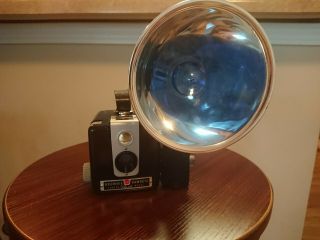 Vintage Kodak Brownie Hawkeye Camera Flash Model with Kodalite Flash & 5 Bulbs 2