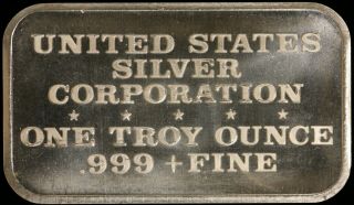 1973 1oz.  999 Silver Vintage Art Bar - Winsonsin ' s 125th Anniversary - USSC 3