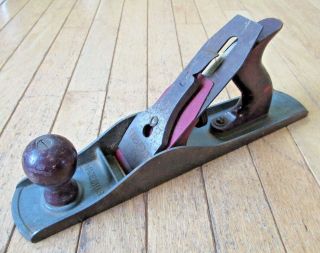 Vintage Victor By Stanley No.  1105 Wood Plane 14 " Long - Made In U.  S.  A.