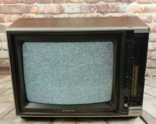Vintage Emerson 1987 Wood Grain Tv Television Retro Gaming Ect1300a