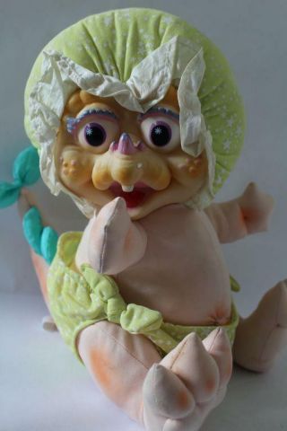 Vtg Dan Dee Stuffed/cloth Rubber Face Baby Dinosaur Troll Dragon Doll 14 " (x5)