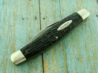 Vintage Kabar Ka Bar Usa Folding Stockman Jack Pocket Knife Tool Hunting Knives