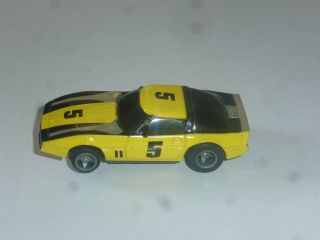 Vintage Tyco Ho Slot Car Corvette Yellow