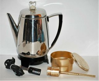 Vintage Sears Kenmore 18 - 8 Stainless Steel 6 - 9 Cup Coffee Percolator 571.  67260