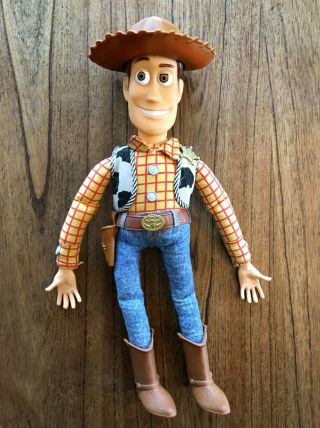 Pull String Woody Vintage Toy Story 16 " Doll W/ Hat 1995 Thinkway 90s