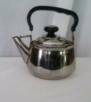 Vintage Small 4 Cup Stainless Steel Wei Long Teapot Kettle