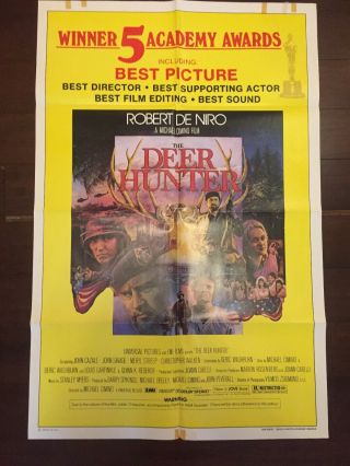 The Deer Hunter 1978 Vintage Movie Poster Oscar Version Robert De Niro