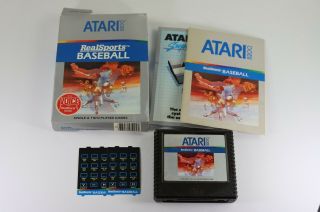 Vintage Atari 5200 Real Sports Baseball With Box And Instructions