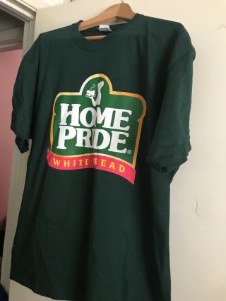 Vtg 90s Home Pride White Bread Big Box Logo Employee Swag Graphic T Shirt Men Xl